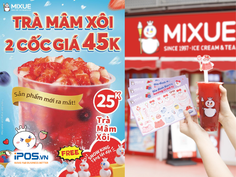 trà mâm xôi mixue