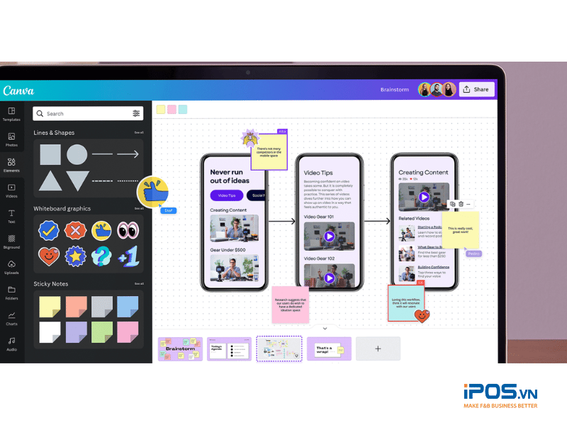 thiết kế menu bằng Canva