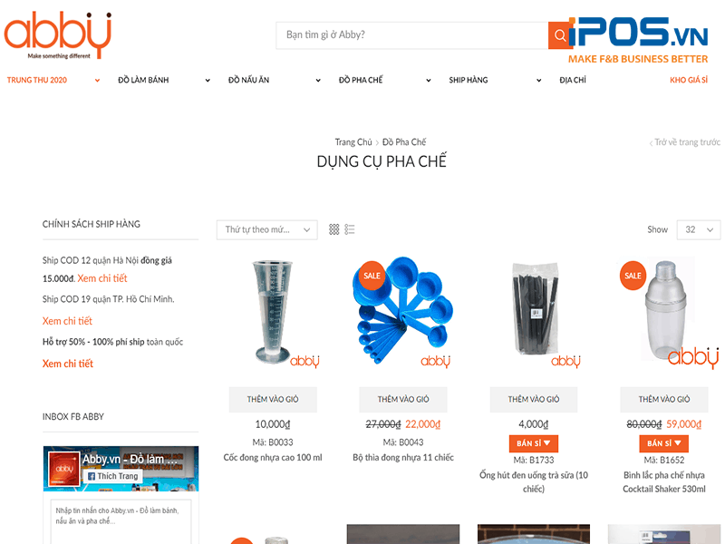 dụng cụ pha chế tại Abby