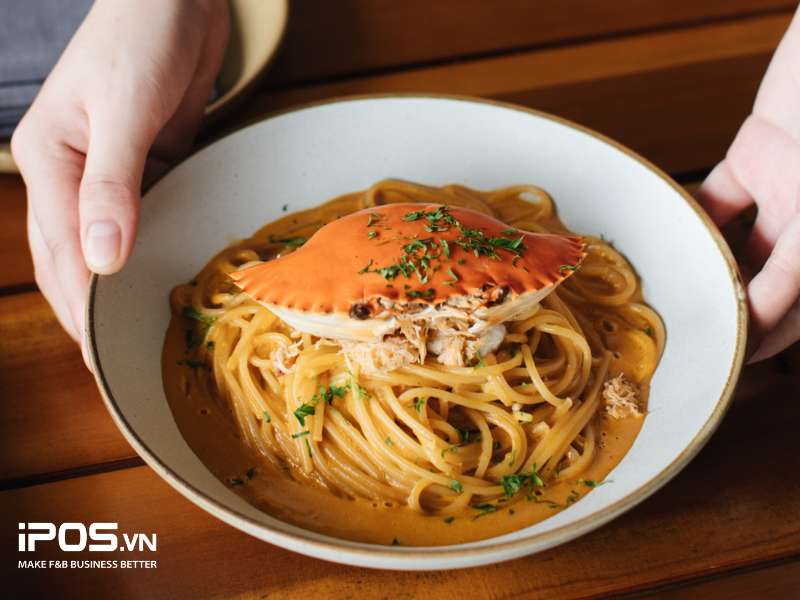  Mỳ Cua trở thành một trong những món không thể thiếu khi khách hàng đến Pizza 4P’s