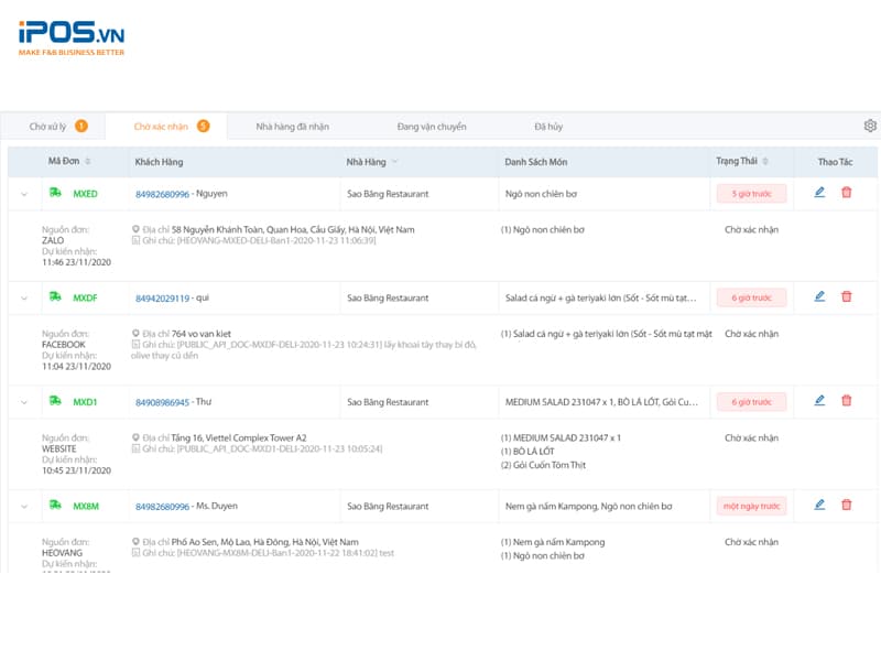 Phần mềm quản lý nhà hàng