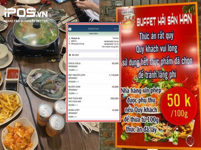 Nhà hàng kinh doanh buffet cần có quy định rõ ràng trong vấn đề phụ thu đồ ăn thừa
