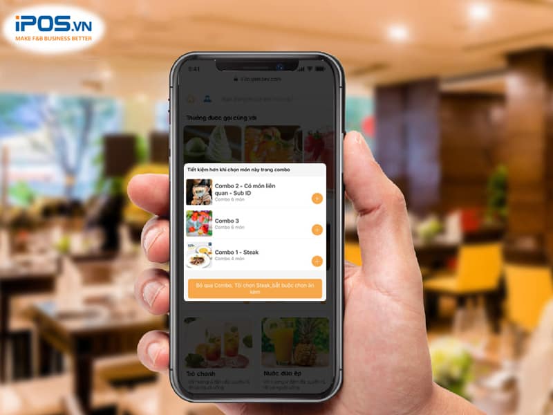 Hệ thống gợi ý món trên Menu điện tử iPOS O2O