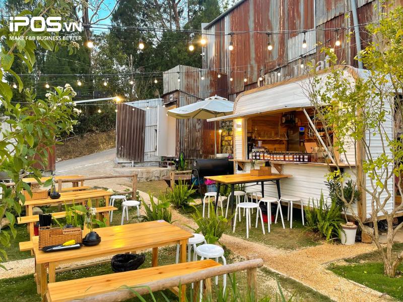 Ý tưởng kinh doanh mô hình quán nướng ngoài trời phong cách sân vườn