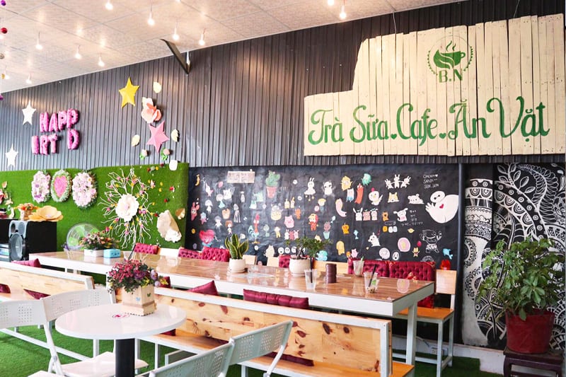 thiết kế quán trà sữa