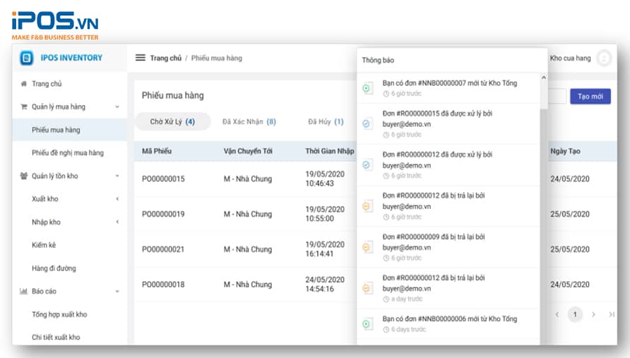 phần mềm quản lý kho