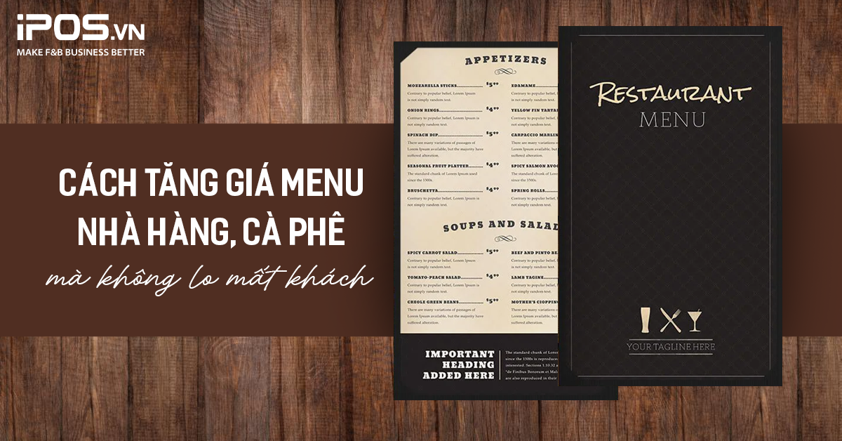 Cách tăng giá menu nhà hàng, cà phê mà không lo mất khách