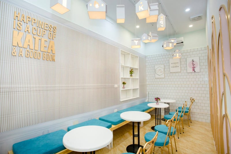 Thiết kế quán trà sữa theo phong cách hiện đại