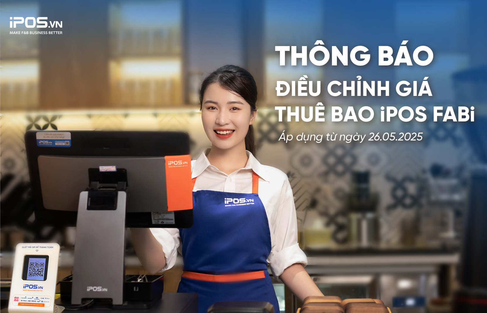THÔNG BÁO ĐIỀU CHỈNH GIÁ THUÊ BAO iPOS FABi