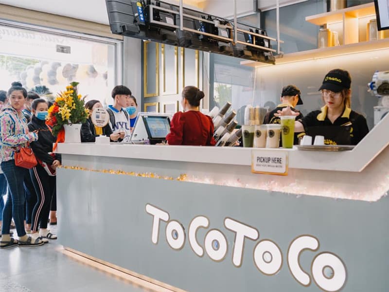 thiết kế quán trà sữa