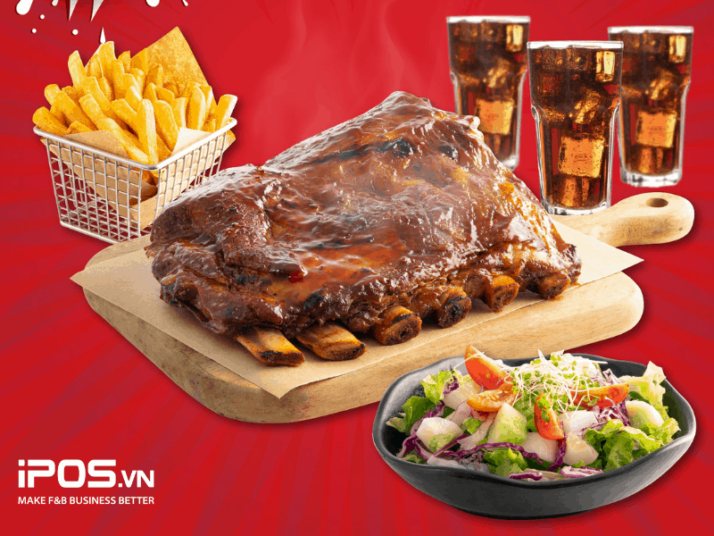 Sườn Mười có sự điều chỉnh các món ăn trong combo để phù hợp với bán online